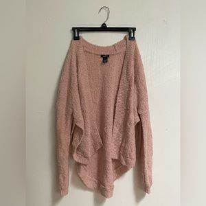 baby pink thick heavy knit cardigan